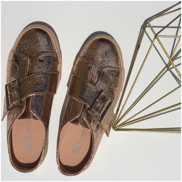 Asos Rose Gold Metallic Shoes - Picture 7 of 8
